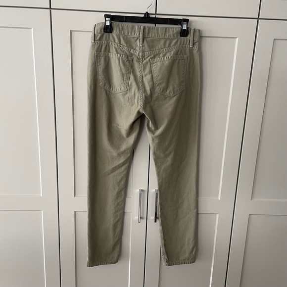 Frame Jeans Women’s 26 Le Garcon Ankle in 'Washed Military' Green - Picture 5 of 13